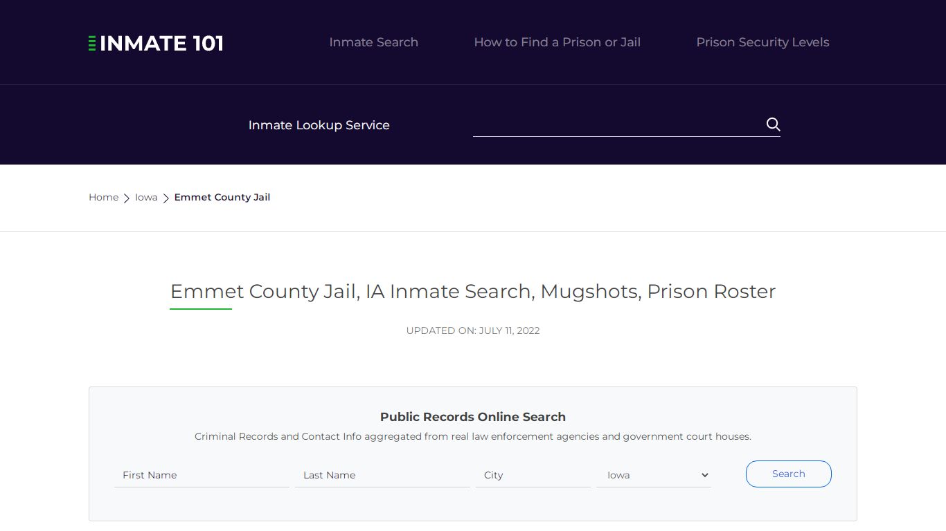 Emmet County Jail, IA Inmate Search, Mugshots, Prison Roster